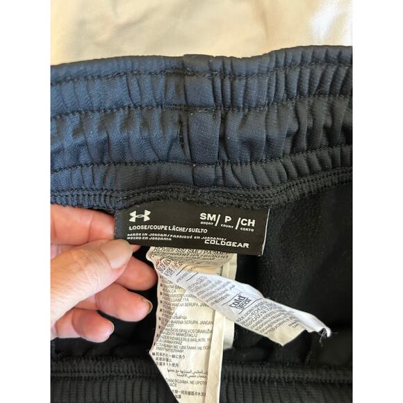 Under Armour Mens S Black ColdGear Storm Loose Fit Track Pants Warm Up Joggers - Picture 7 of 7